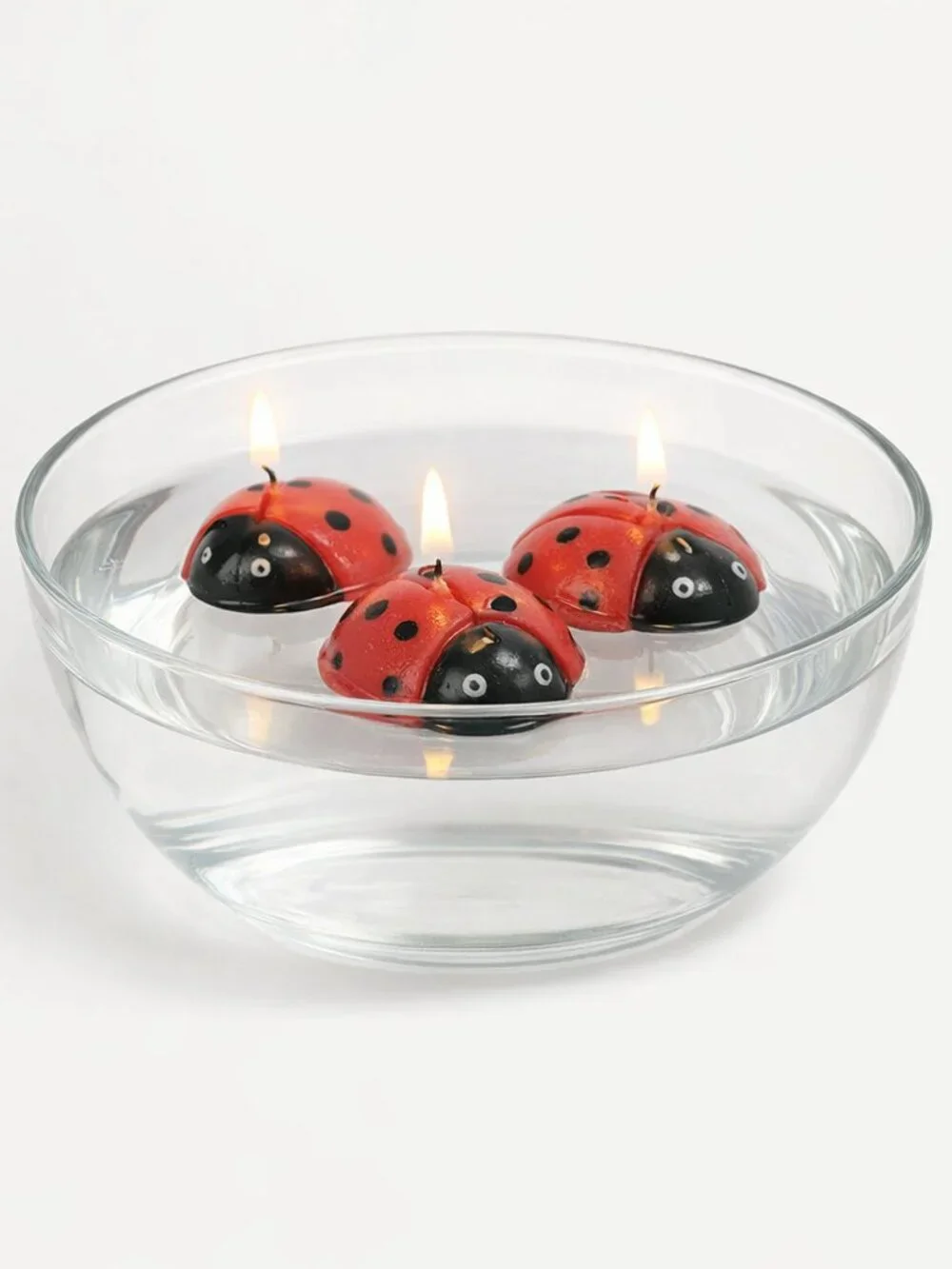 Crate & Barrel Ladybug Floating Candles Set of 18 x 2 packages =36 Candles NWT
